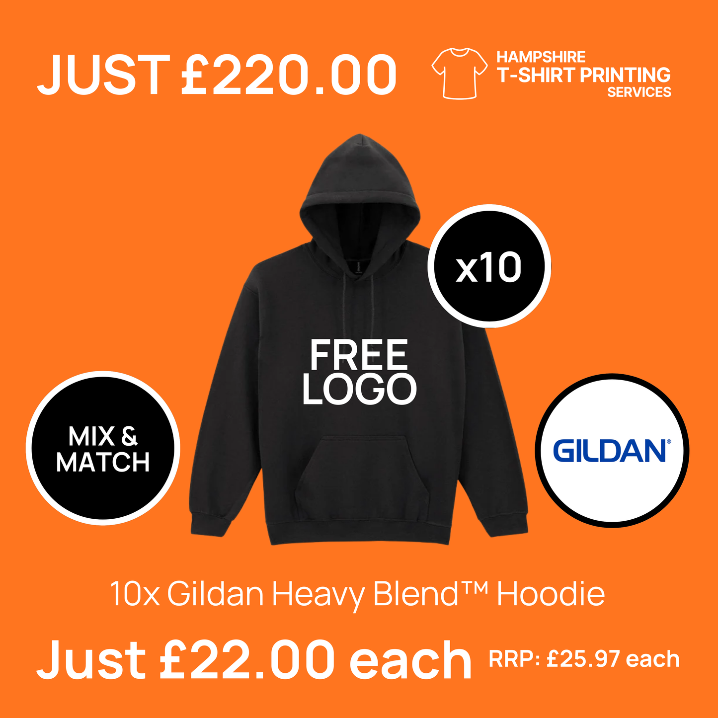 10x Gildan Heavy Blend™ Hoodie | Bundle Deal
