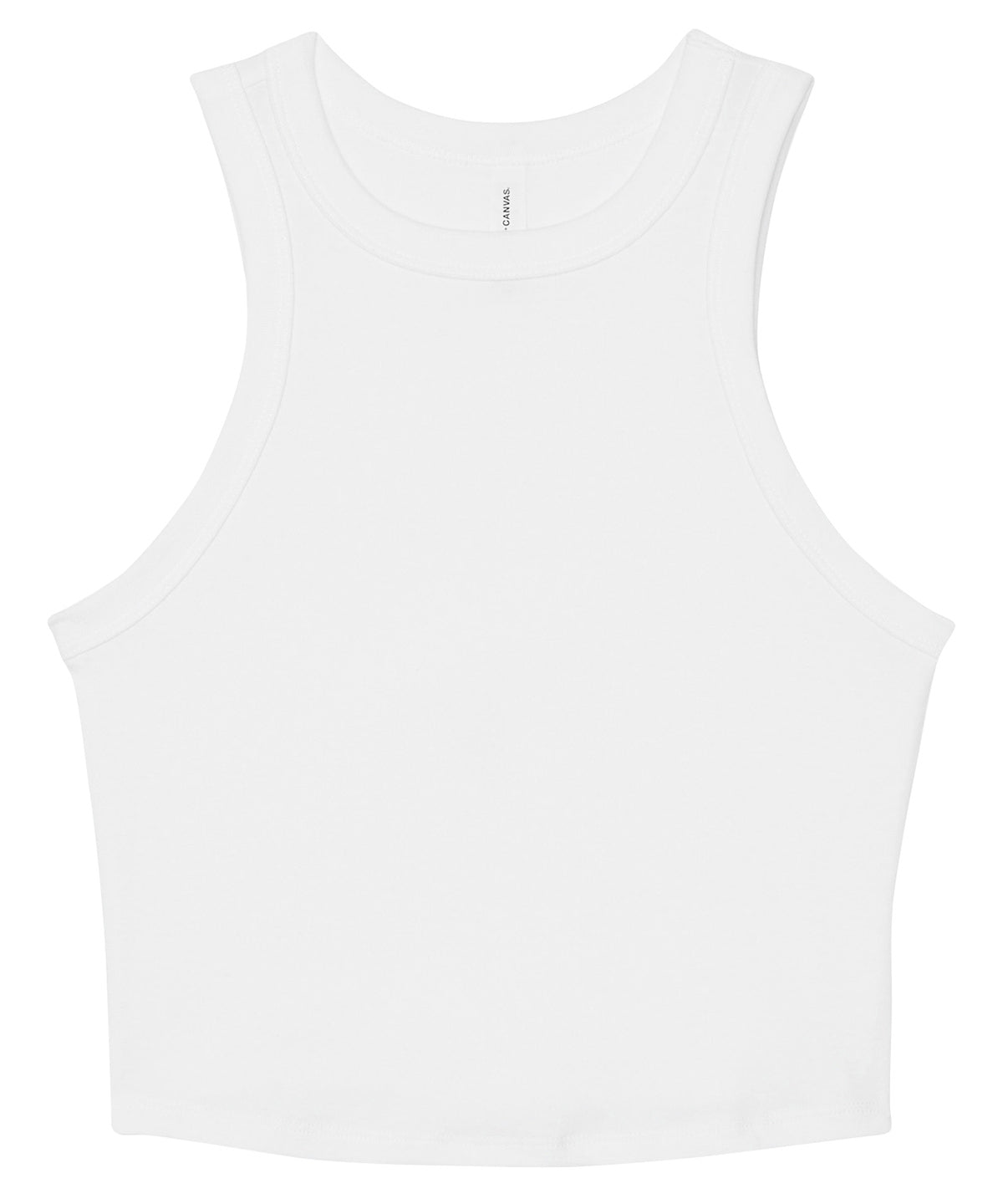Womens micro rib racer tank