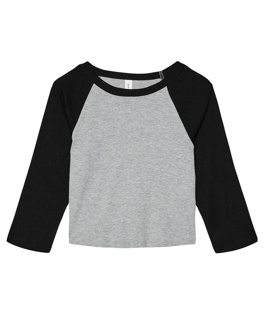 Womens micro rib 3/4 raglan baby t-shirt