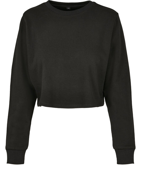 Womens terry cropped crew