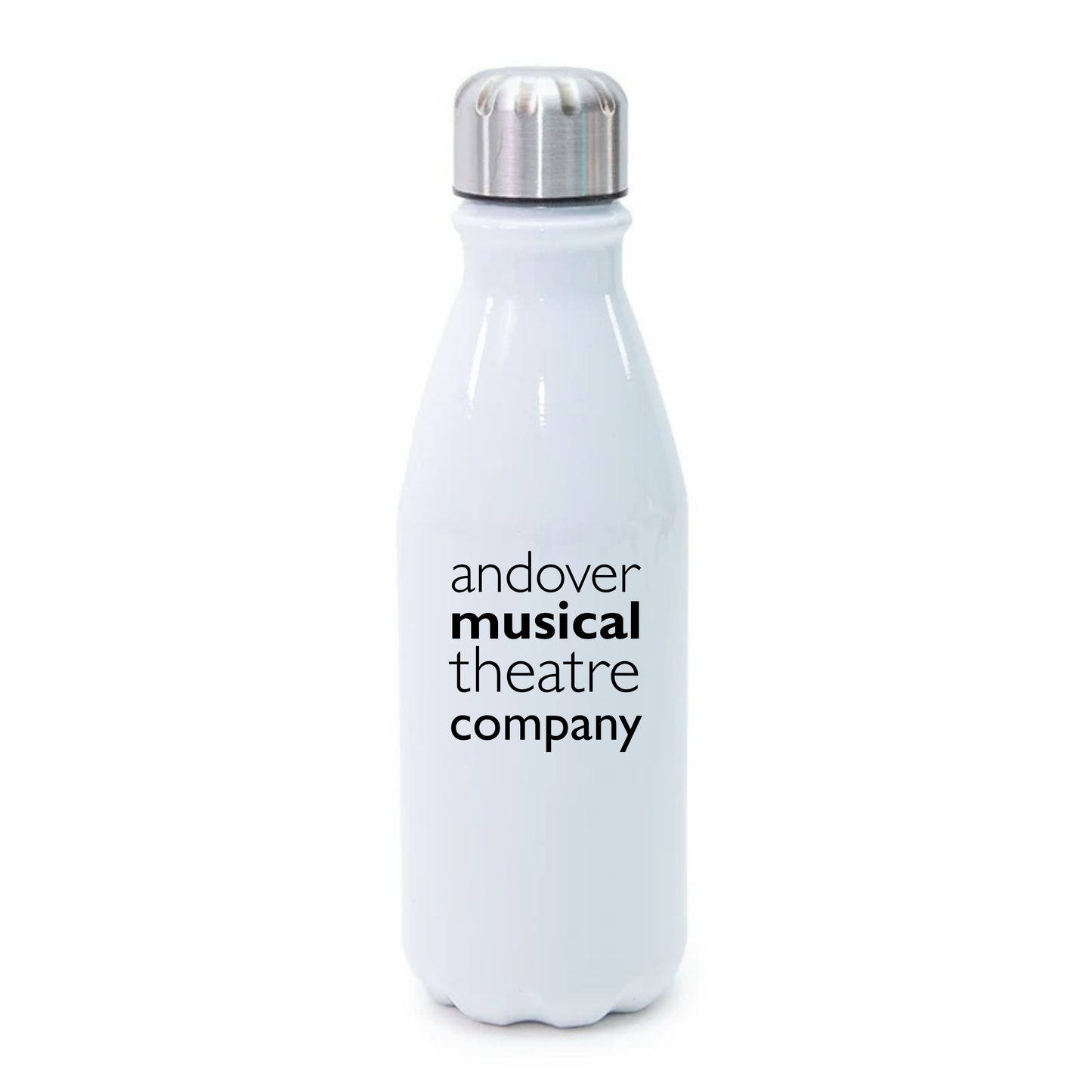 AMTC 650ml White Aluminium Bowling Bottle