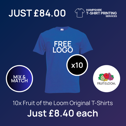 10x Fruit of the Loom T-Shirt Bundle Deal