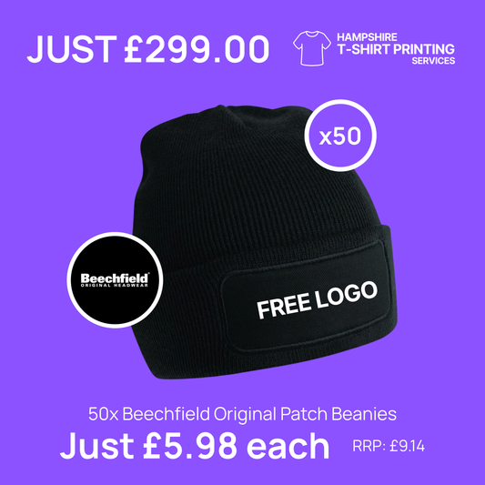 50x Beechfield Original Patch Beanie Bundle