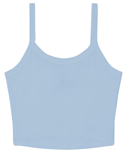 Womens micro rib spaghetti strap tank