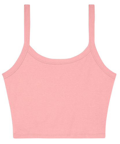 Womens micro rib spaghetti strap tank