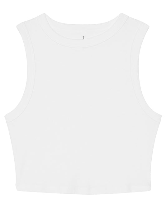 Womens micro rib muscle crop tank