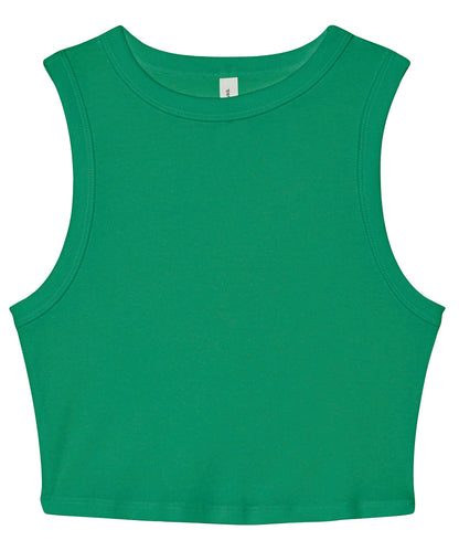 Womens micro rib muscle crop tank