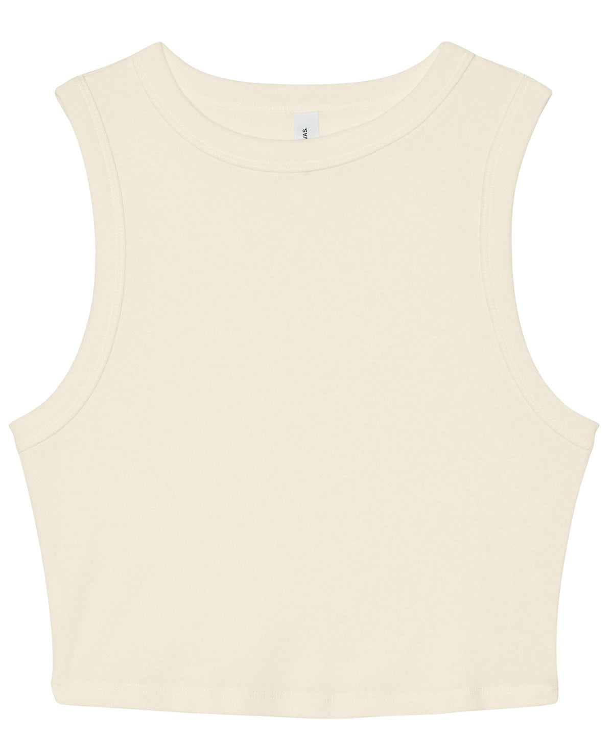 Womens micro rib muscle crop tank