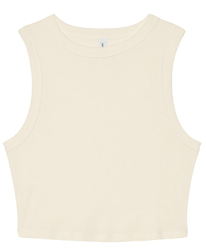 Womens micro rib muscle crop tank