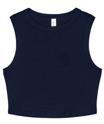 Womens micro rib muscle crop tank
