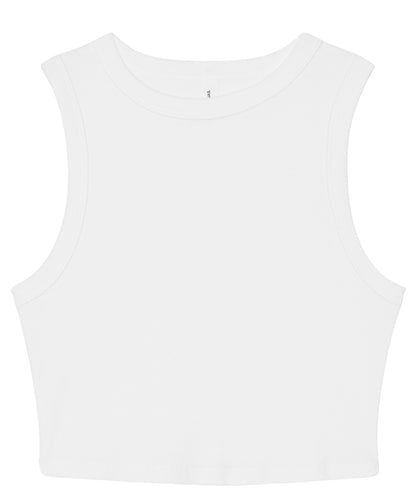 Womens micro rib muscle crop tank
