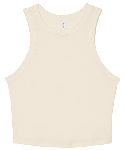 Womens micro rib racer tank