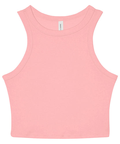 Womens micro rib racer tank