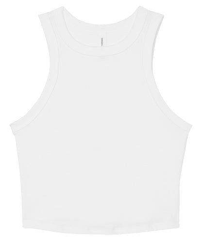 Womens micro rib racer tank