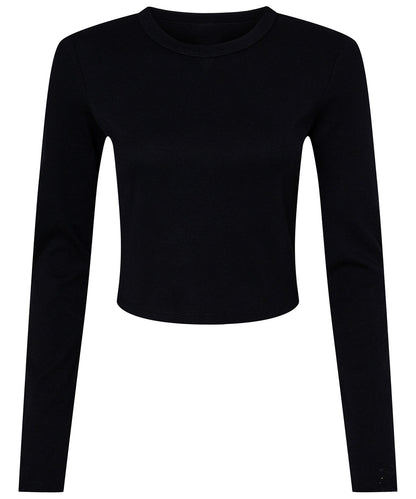 Womens micro rib long sleeve baby t-shirt