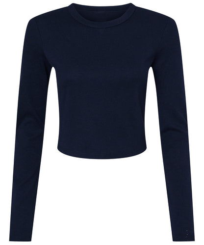 Womens micro rib long sleeve baby t-shirt