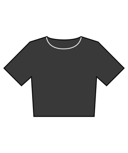 Womens heavyweight washed cropped tee
