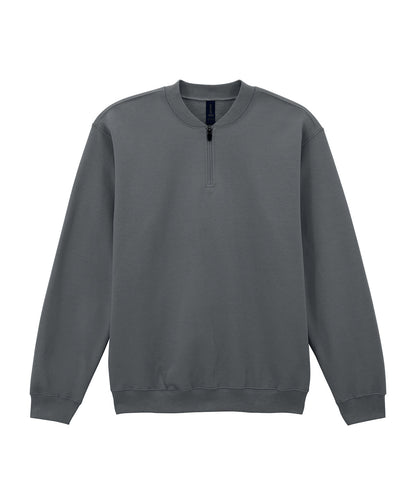 Softstyle midweight adult fleece 1/4-zip sweatshirt