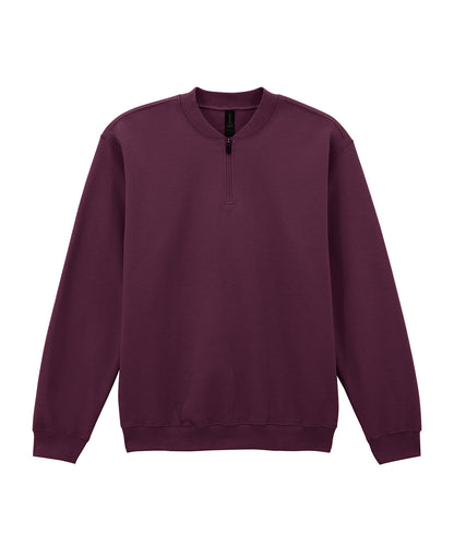 Softstyle midweight adult fleece 1/4-zip sweatshirt