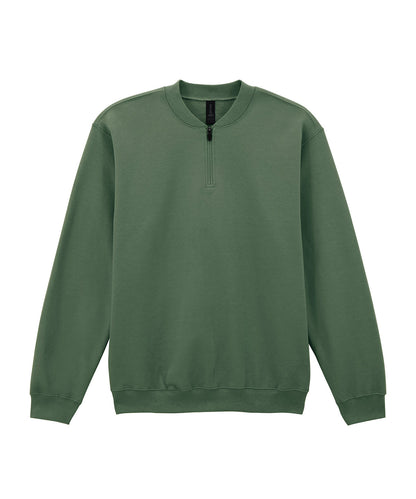 Softstyle midweight adult fleece 1/4-zip sweatshirt