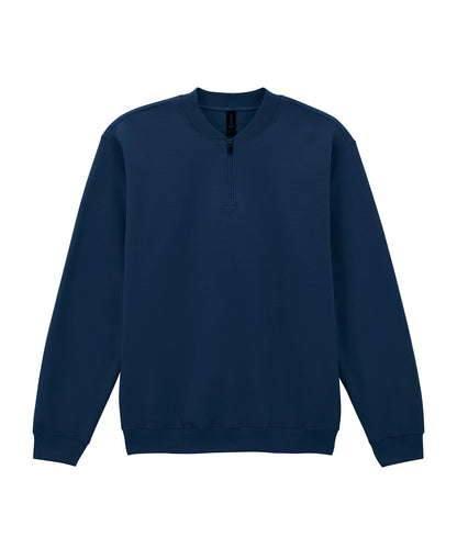 Softstyle midweight adult fleece 1/4-zip sweatshirt