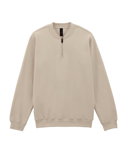 Softstyle midweight adult fleece 1/4-zip sweatshirt