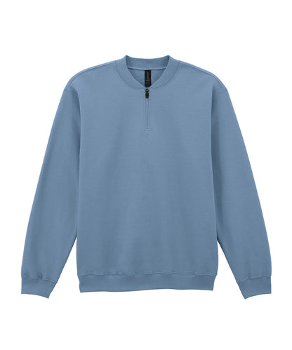 Softstyle midweight adult fleece 1/4-zip sweatshirt